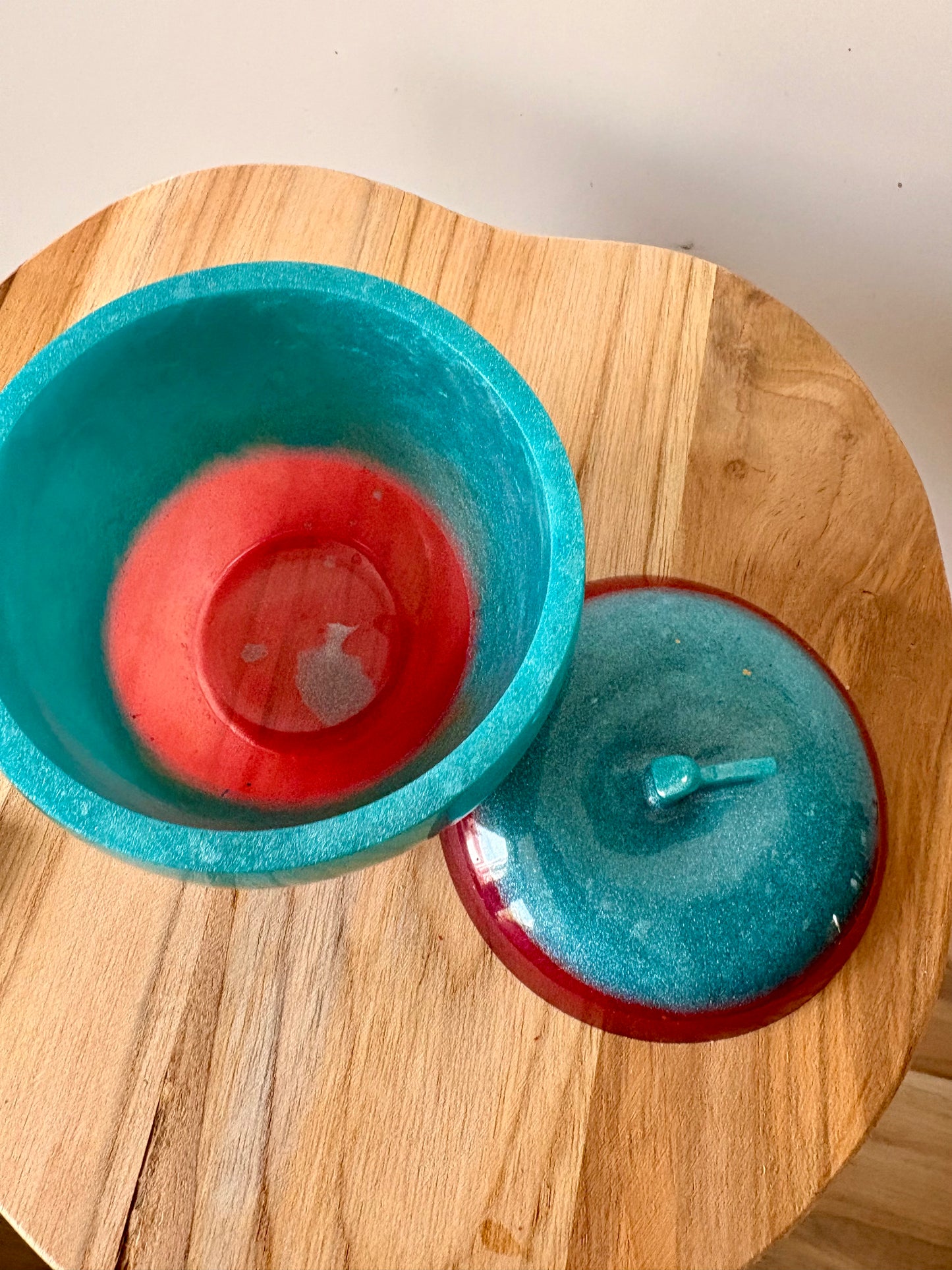 Apple Bowl - Blue Red
