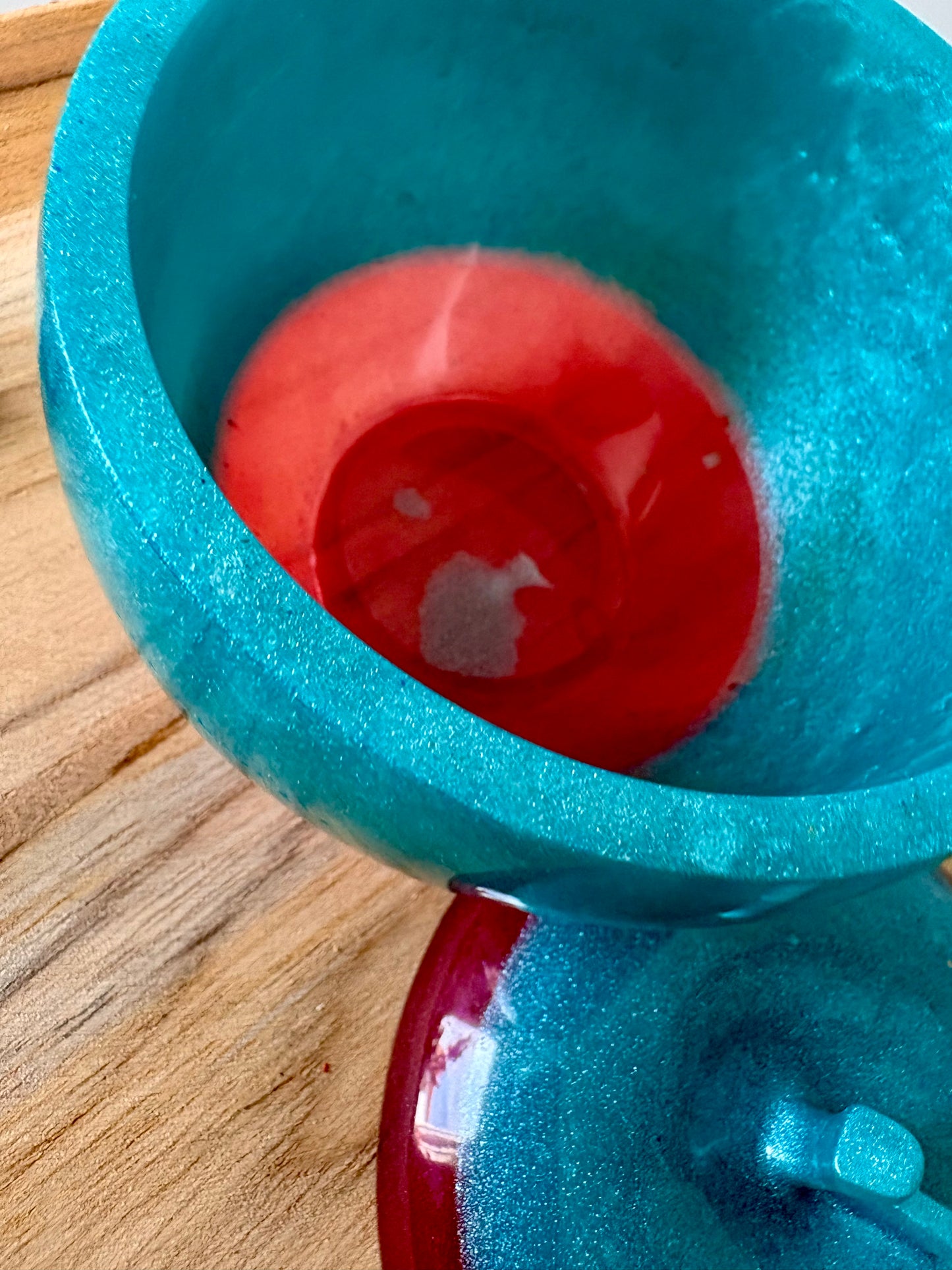 Apple Bowl - Blue Red