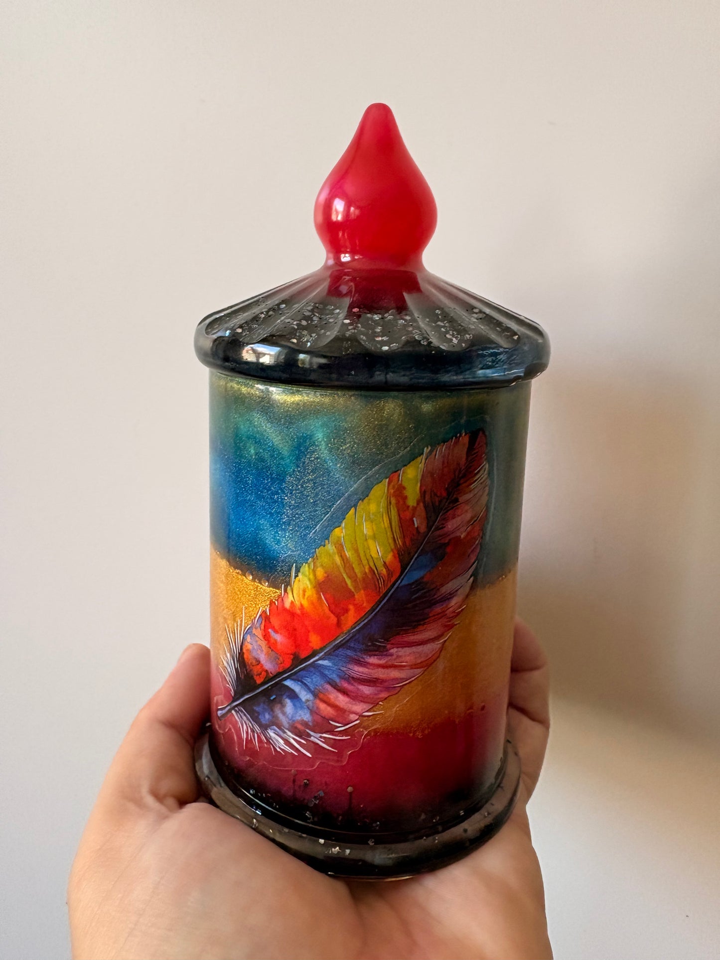 Sugar Bottle - Feathers