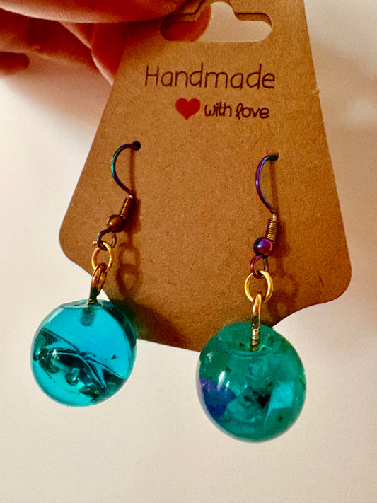 Earrings - Blue Aqua