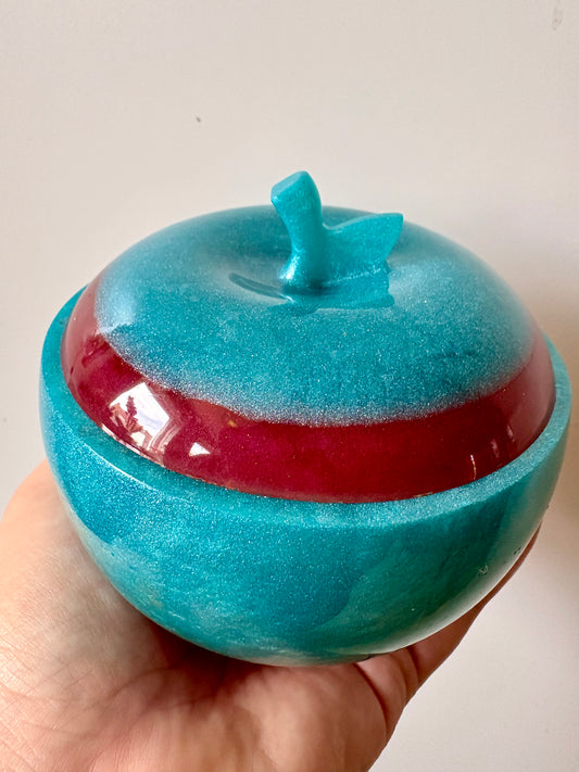 Apple Bowl - Blue Red