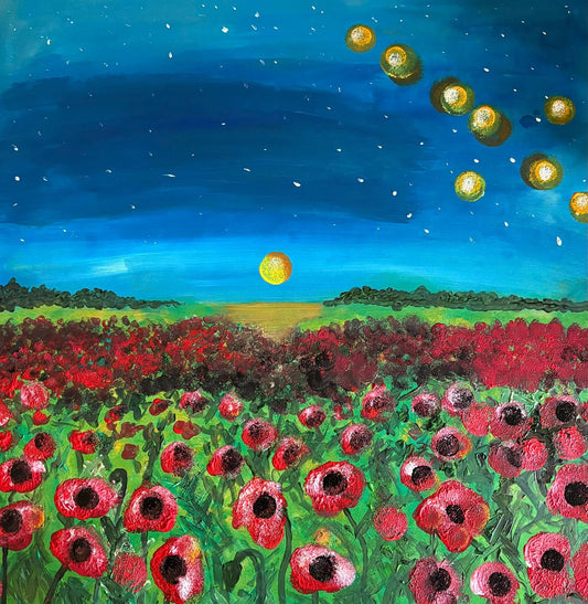 Original Art - Poppies Sunrise
